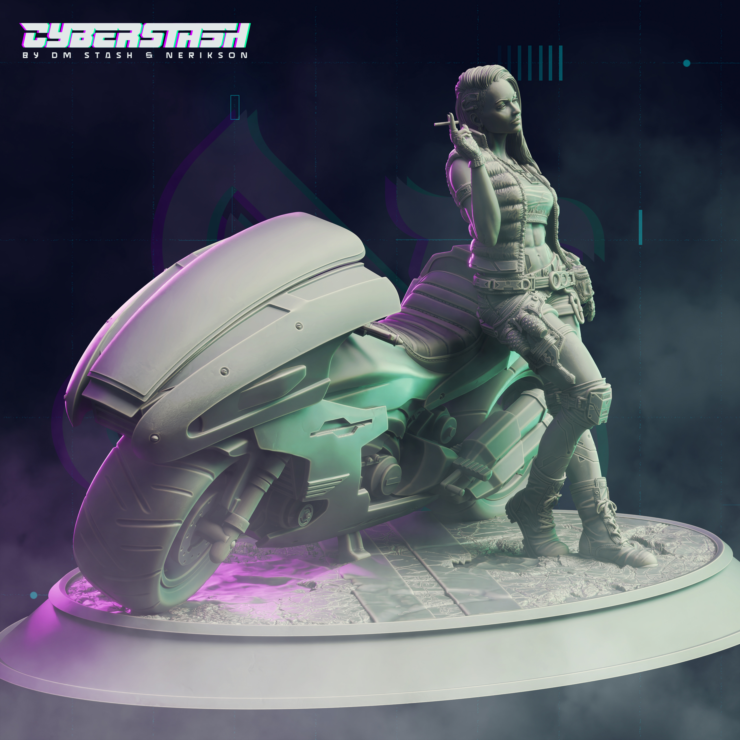 Cyberpunk Biker Nomad - Kimberley "Possum" Harris